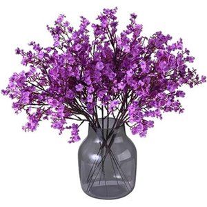 6 Pcs Artificial Flowers Babys Breath Bouquet Bulk Fake Gypsophila Flower Faux